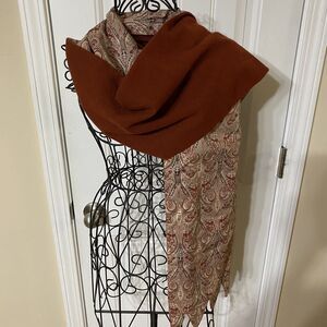 Allison M Creations Scarf Handmade Luxury Cashmere “Jester” Cranberry Muffler